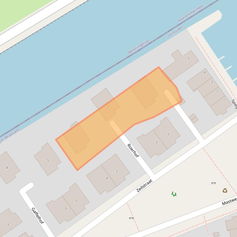 Kaart van postcodegebied 2451TD.