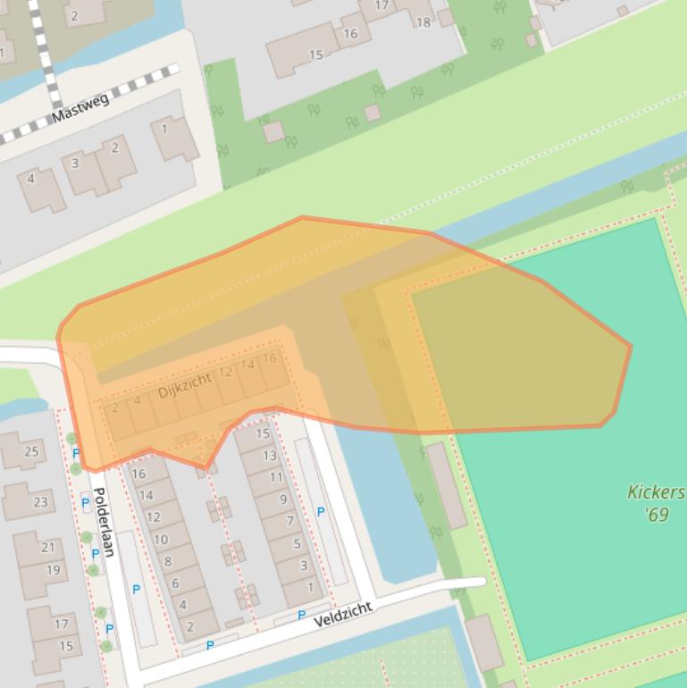 Kaart van postcodegebied 2451TK.