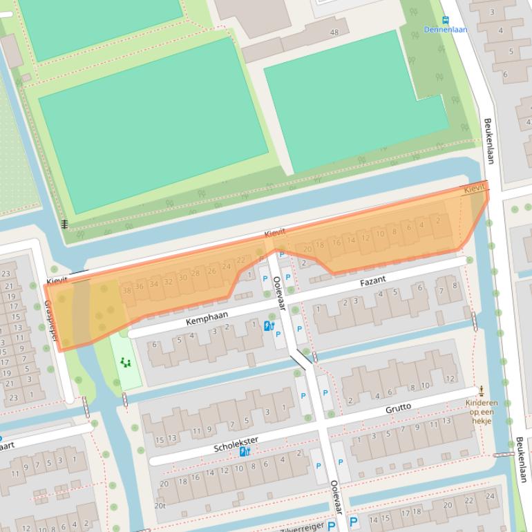 Kaart van postcodegebied 2451VH.