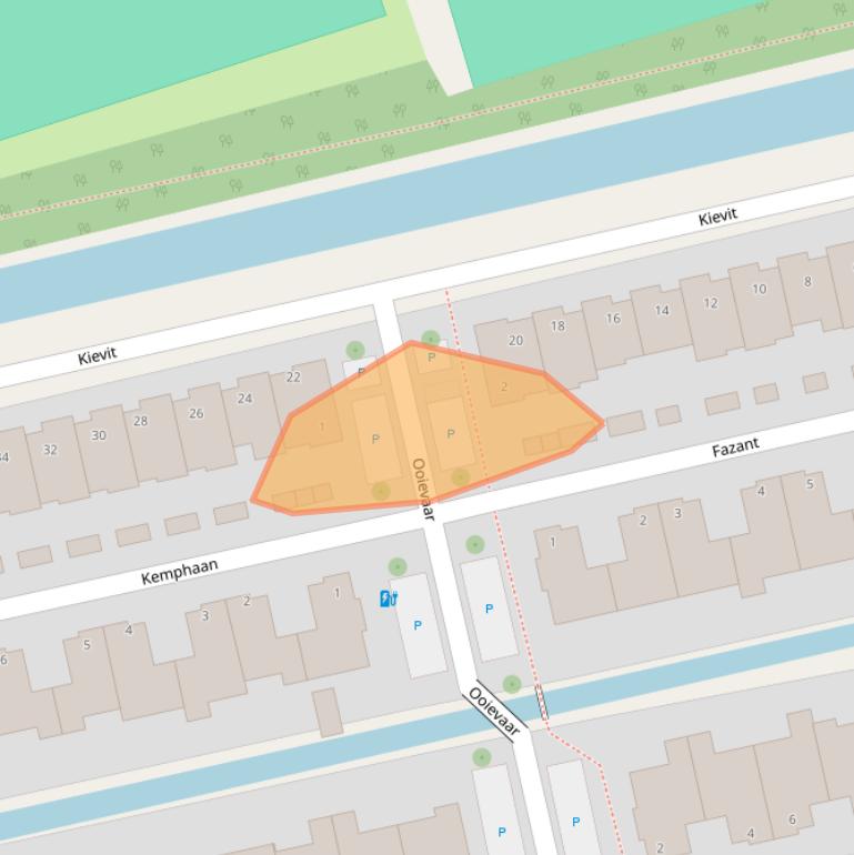 Kaart van postcodegebied 2451VN.