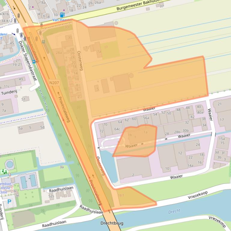 Kaart van postcodegebied 2451VT.