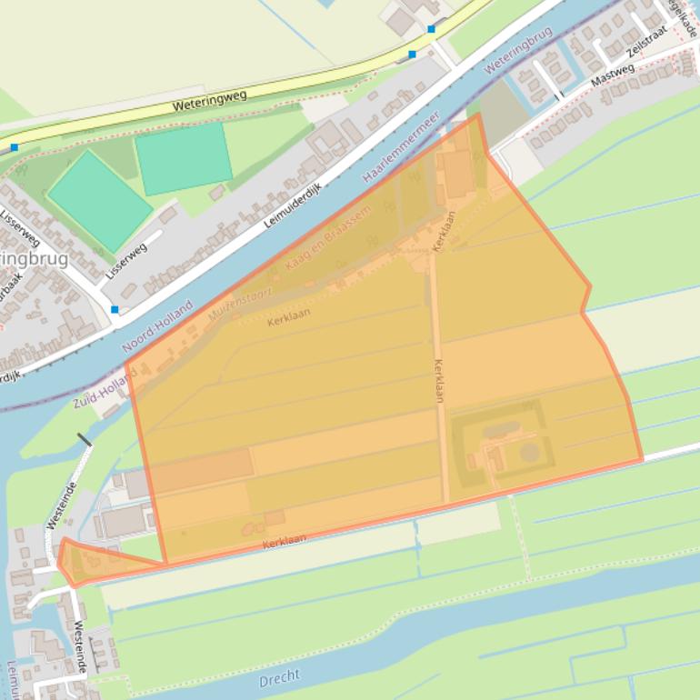 Kaart van postcodegebied 2451VX.