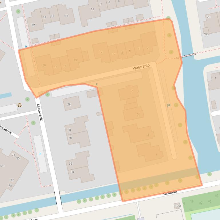Kaart van postcodegebied 2451WB.