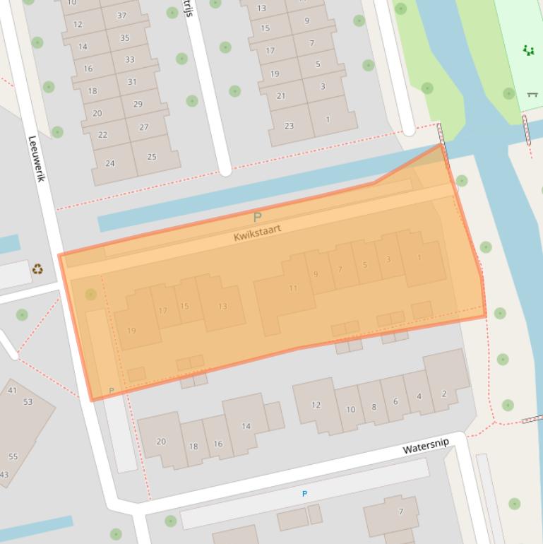 Kaart van postcodegebied 2451WC.