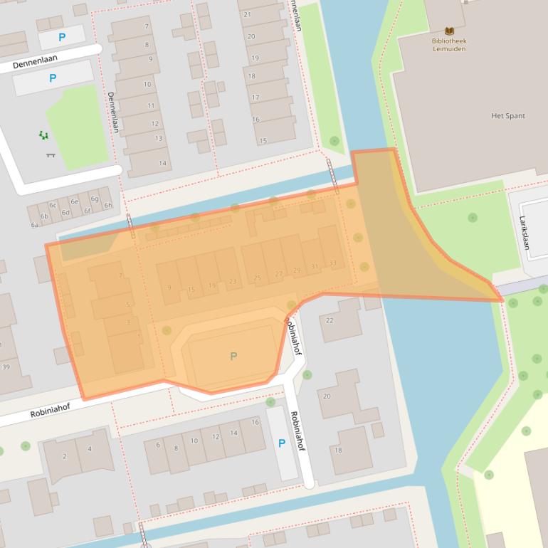 Kaart van postcodegebied 2451XA.