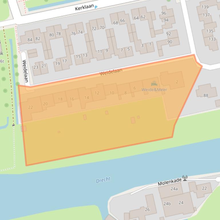 Kaart van postcodegebied 2451XH.