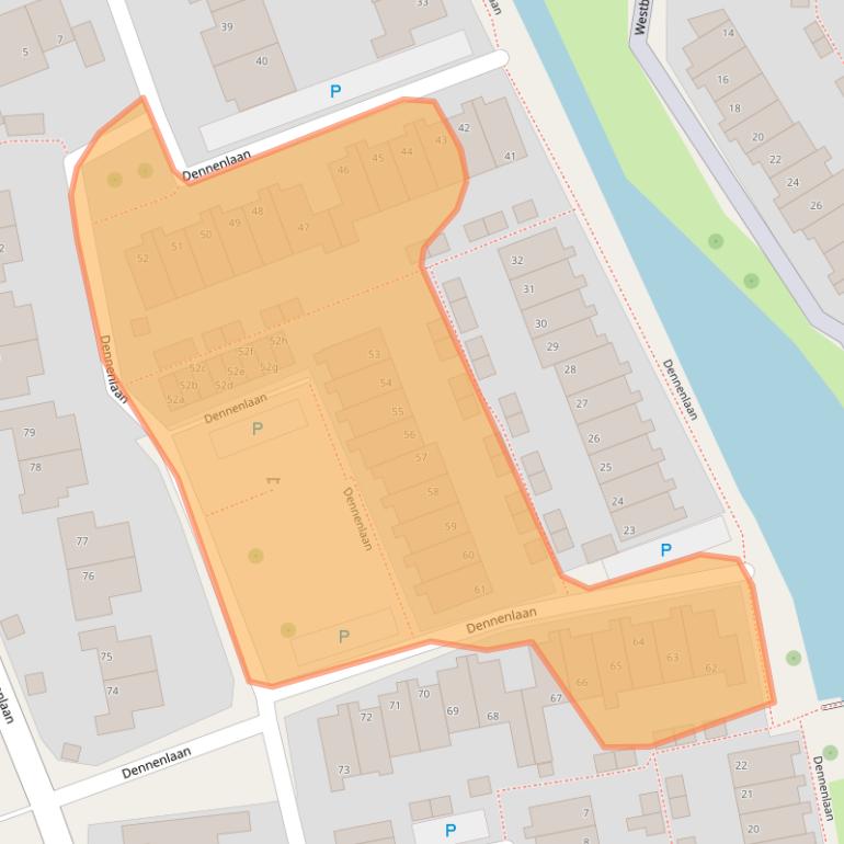 Kaart van postcodegebied 2451XM.