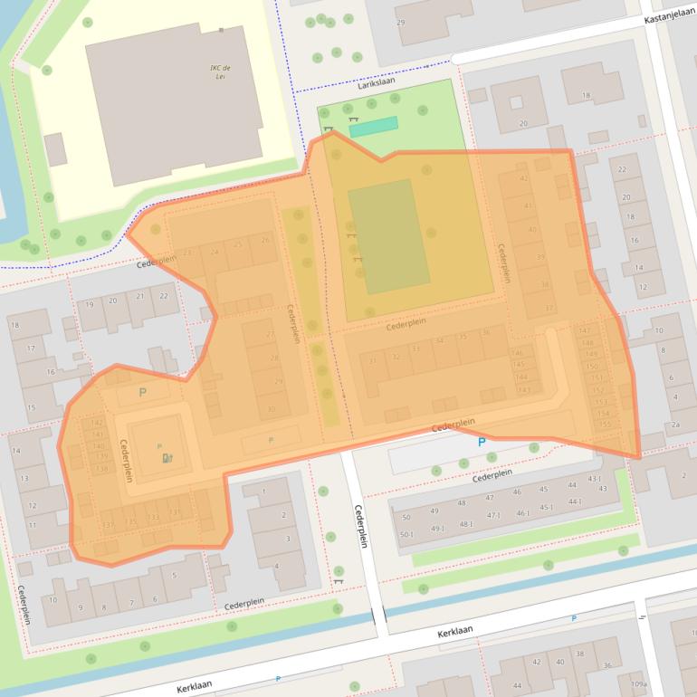 Kaart van postcodegebied 2451XT.