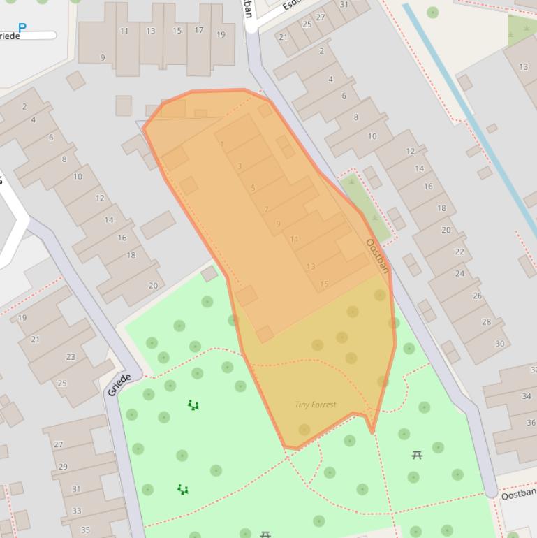 Kaart van postcodegebied 2451ZB.