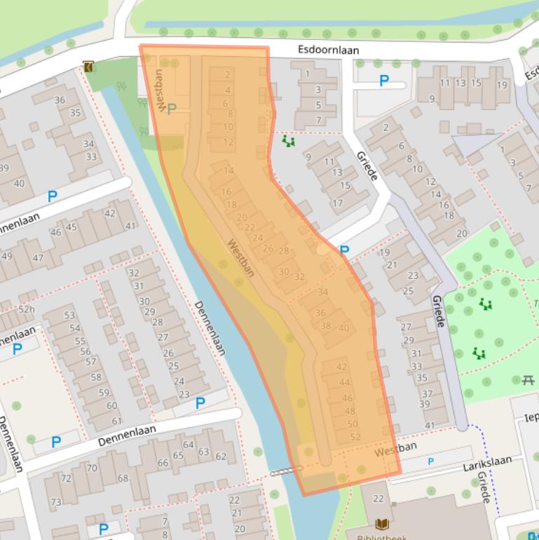 Kaart van postcodegebied 2451ZD.