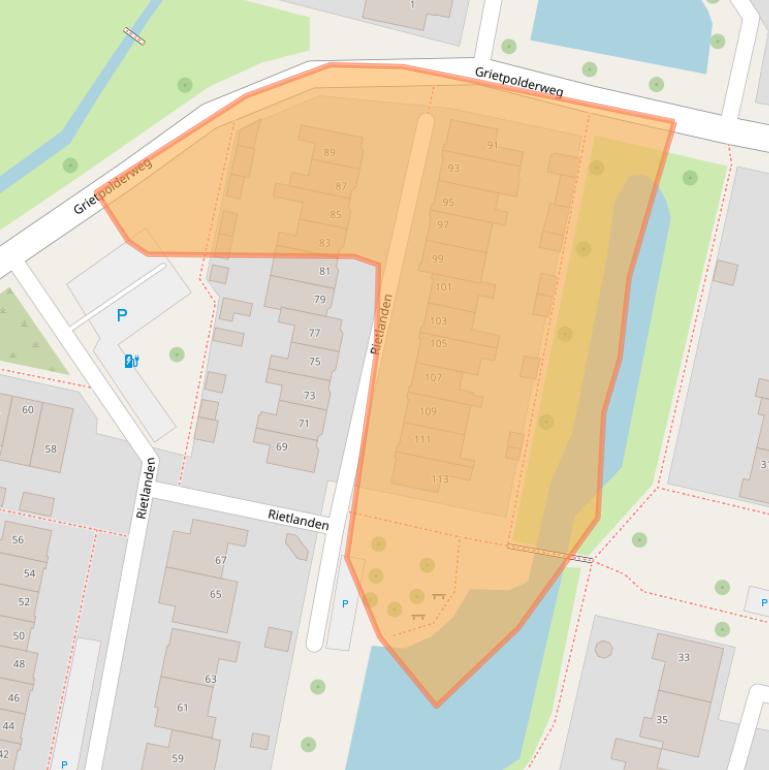 Kaart van postcodegebied 2451ZJ.