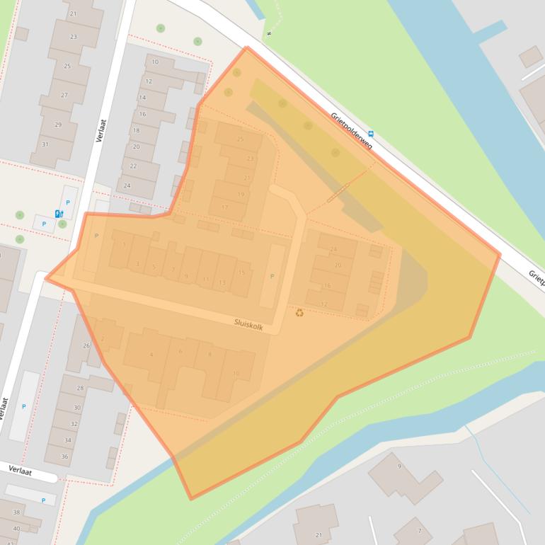 Kaart van postcodegebied 2451ZL.