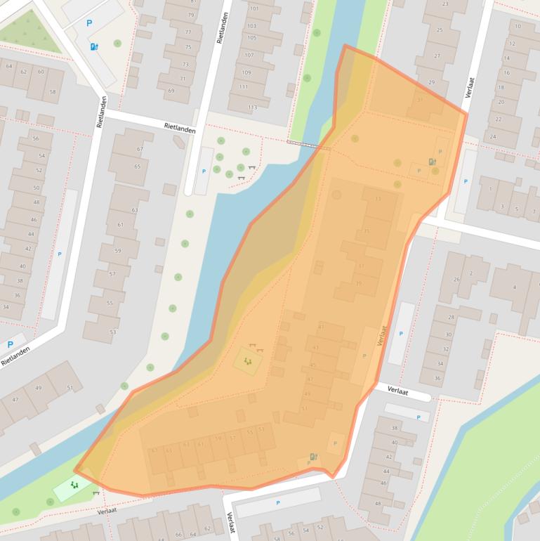 Kaart van postcodegebied 2451ZN.