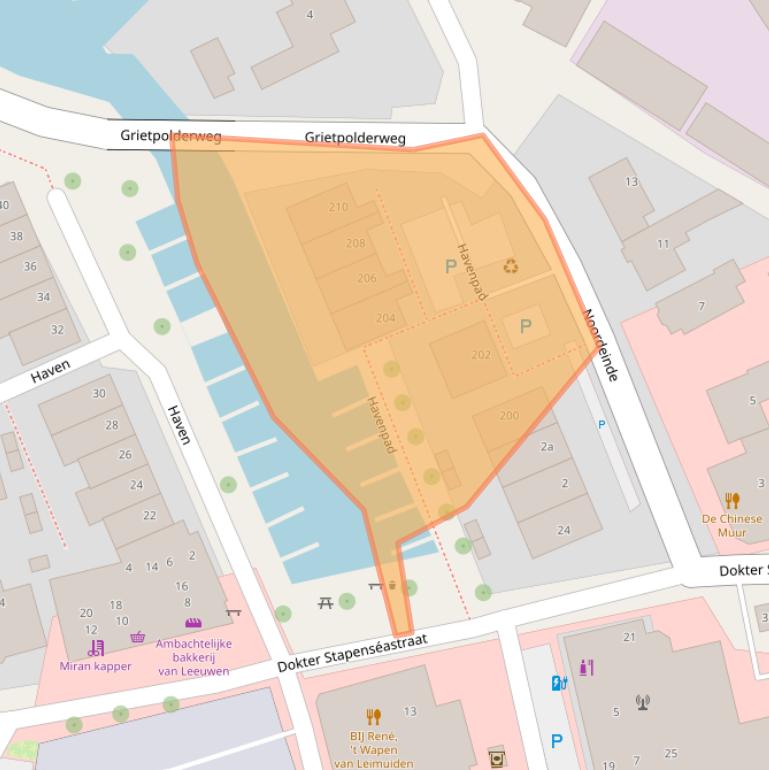 Kaart van postcodegebied 2451ZV.