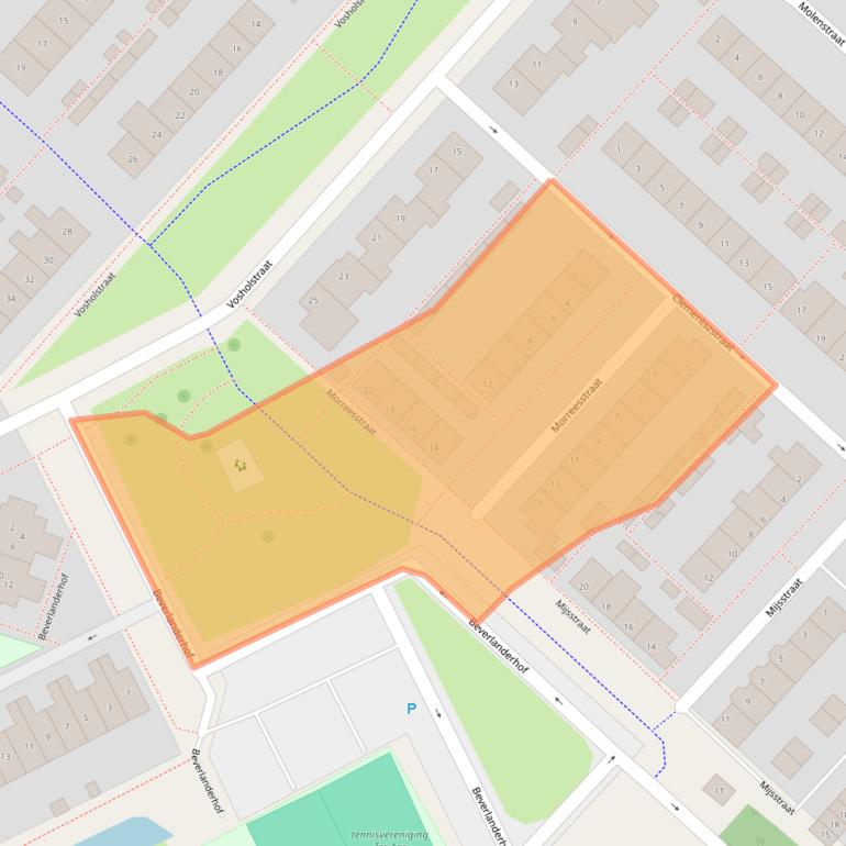 Kaart van postcodegebied 2461AL.