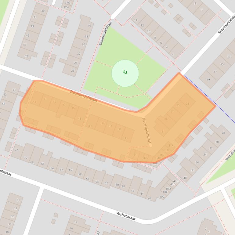 Kaart van postcodegebied 2461AN.