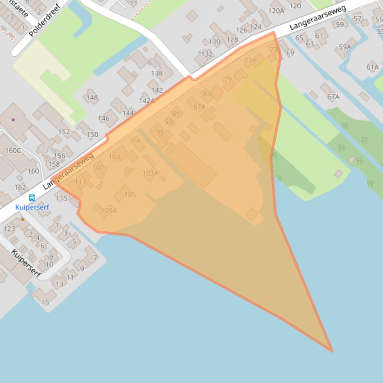 Kaart van postcodegebied 2461CG.