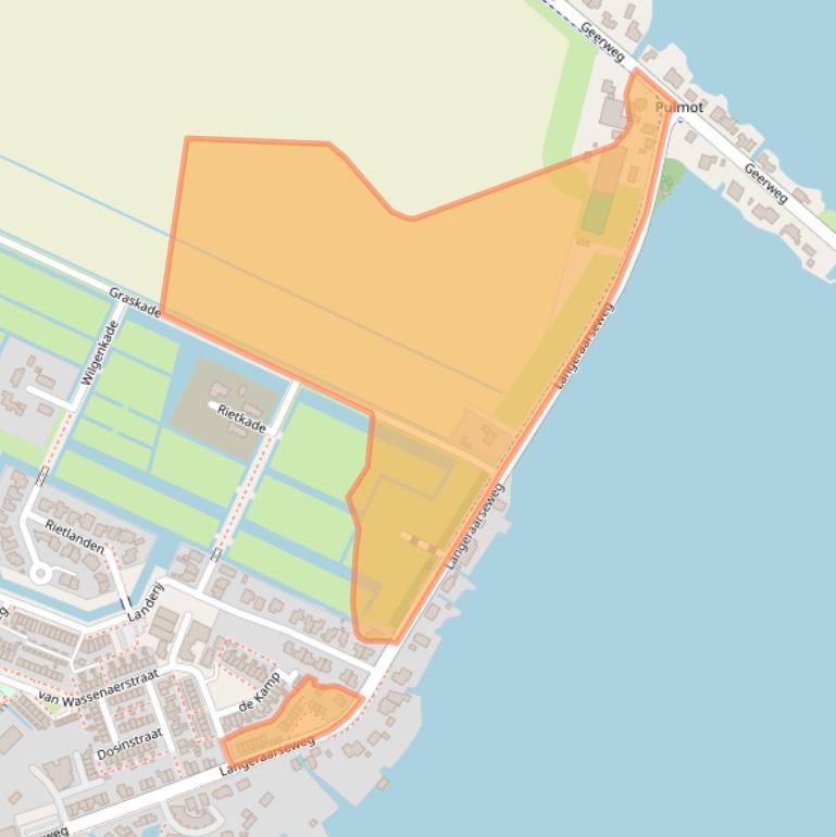 Kaart van postcodegebied 2461CK.