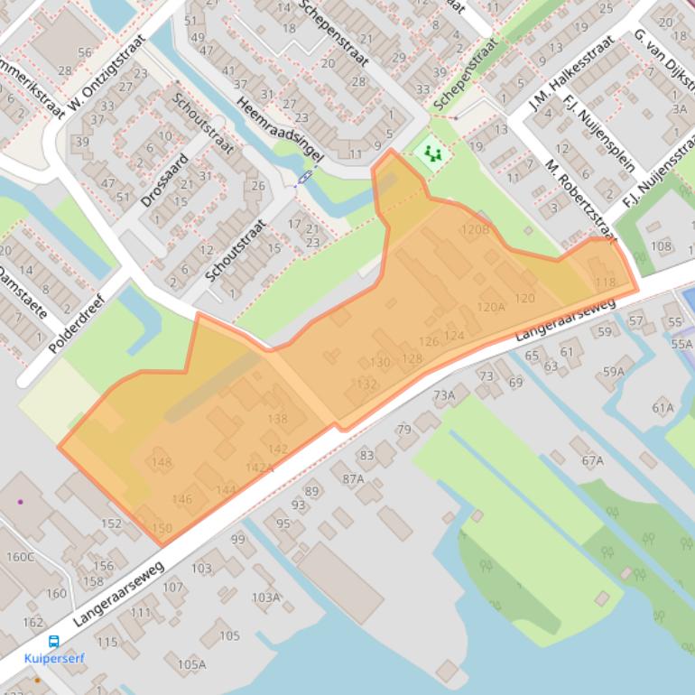 Kaart van postcodegebied 2461CM.