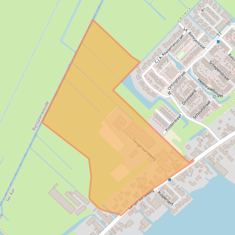 Kaart van postcodegebied 2461CN.