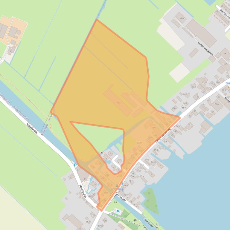 Kaart van postcodegebied 2461CP.