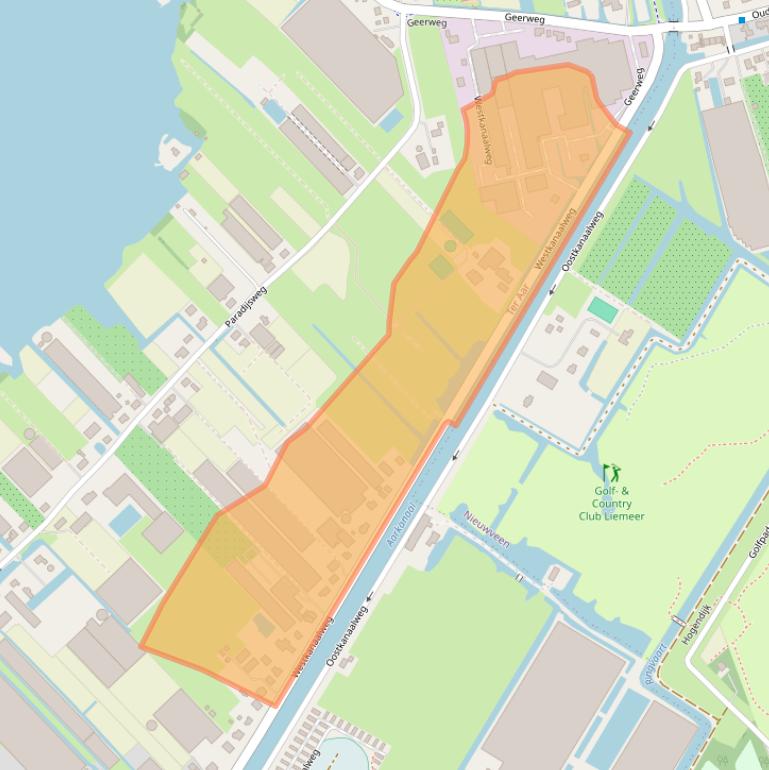 Kaart van postcodegebied 2461EC.