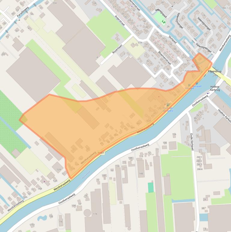 Kaart van postcodegebied 2461EE.