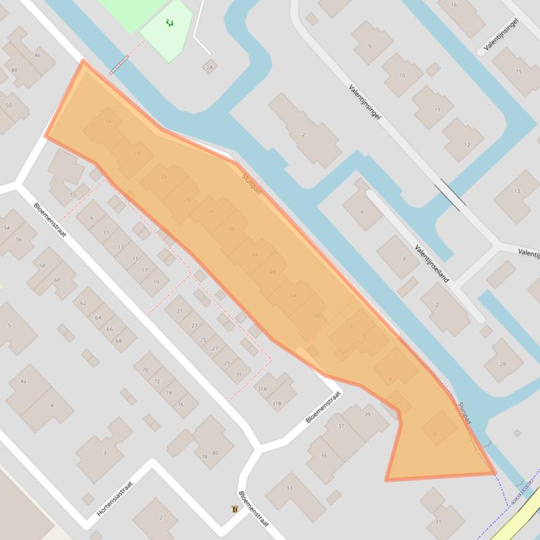 Kaart van postcodegebied 2461EL.