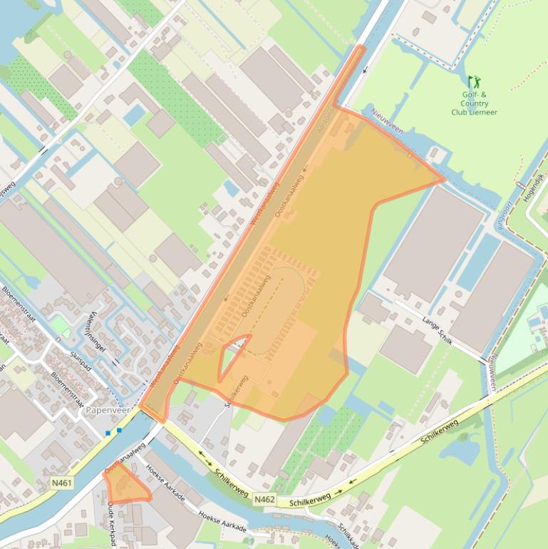 Kaart van postcodegebied 2461EN.