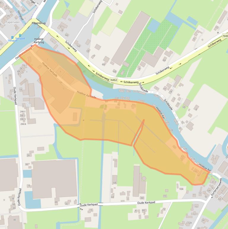 Kaart van postcodegebied 2461ET.