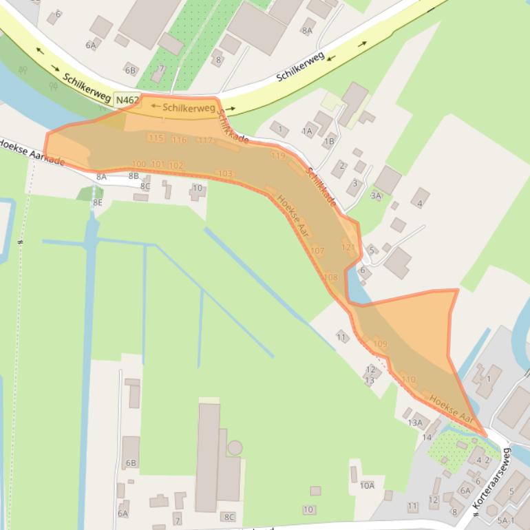 Kaart van postcodegebied 2461EV.