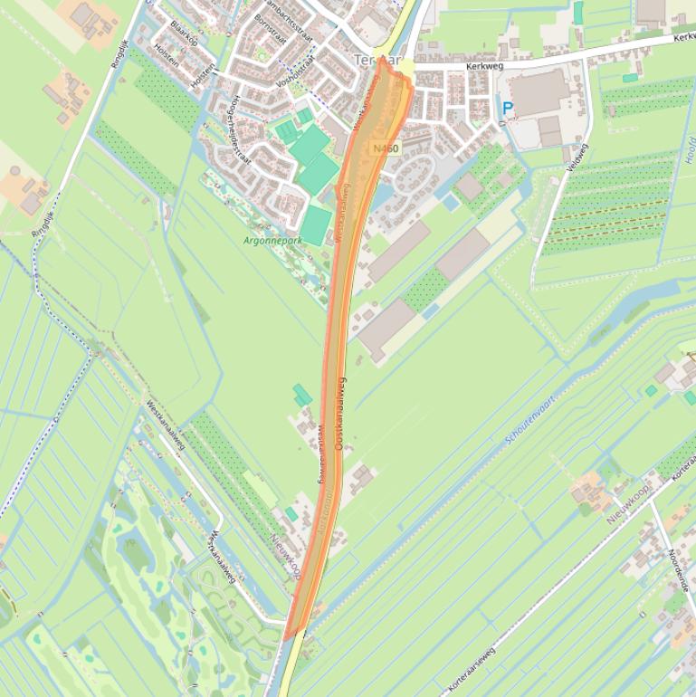 Kaart van postcodegebied 2461GA.