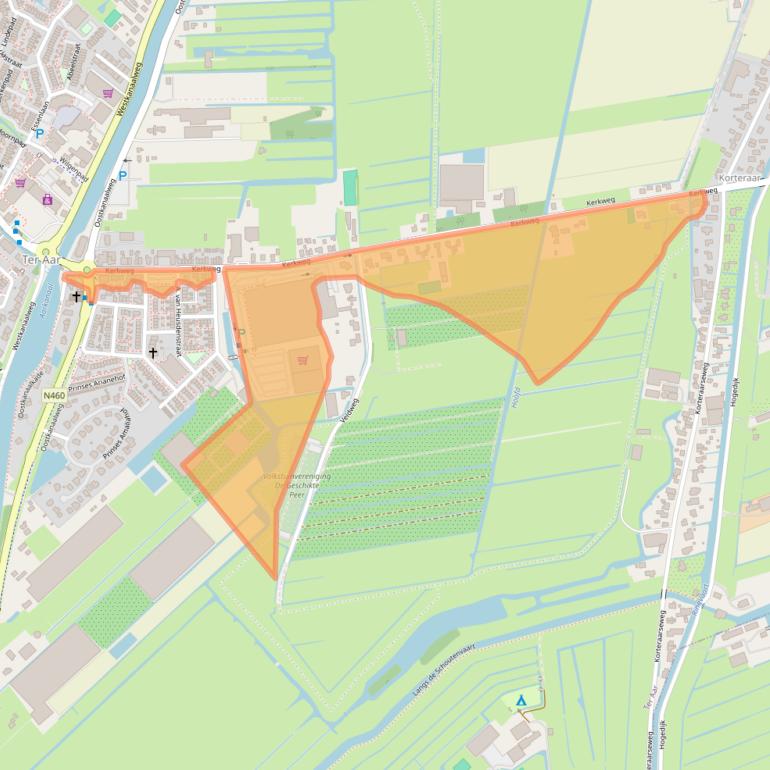 Kaart van postcodegebied 2461GD.