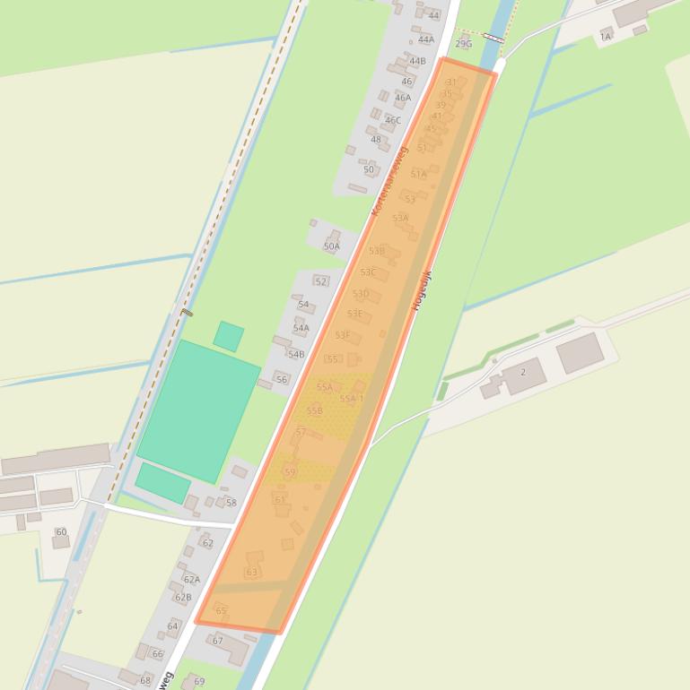 Kaart van postcodegebied 2461GH.