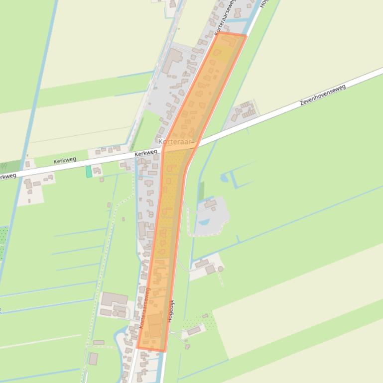 Kaart van postcodegebied 2461GJ.