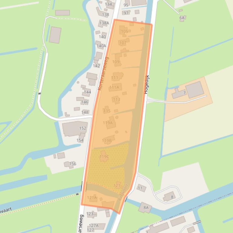 Kaart van postcodegebied 2461GK.