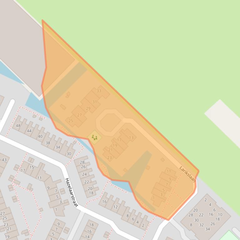 Kaart van postcodegebied 2461JA.