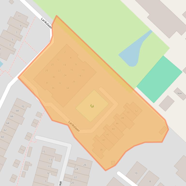 Kaart van postcodegebied 2461JB.