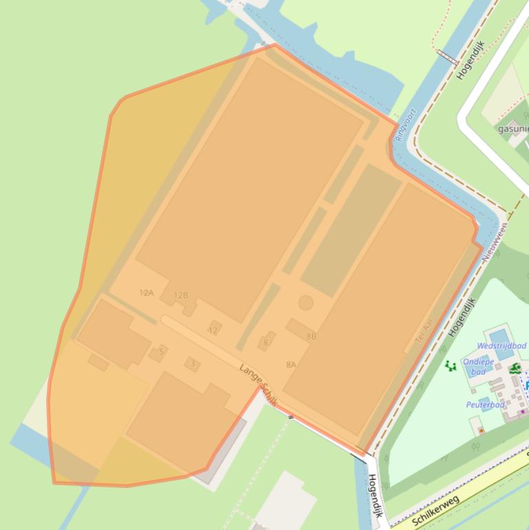 Kaart van postcodegebied 2461LC.