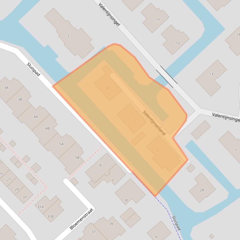 Kaart van postcodegebied 2461LE.