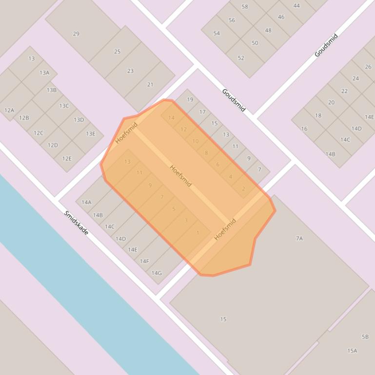 Kaart van postcodegebied 2461LX.