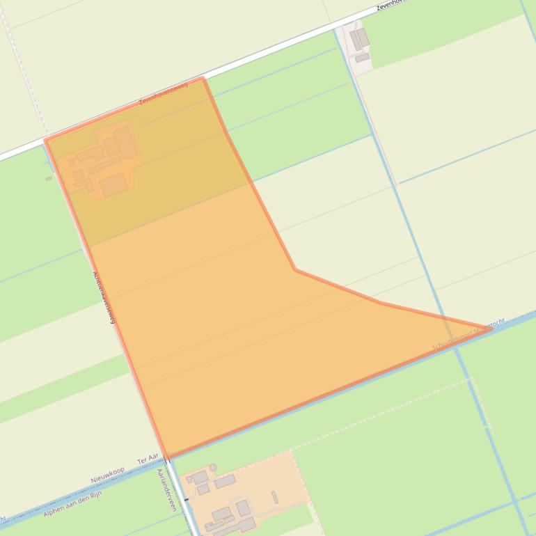 Kaart van postcodegebied 2461NC.