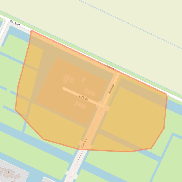 Kaart van postcodegebied 2461NL.