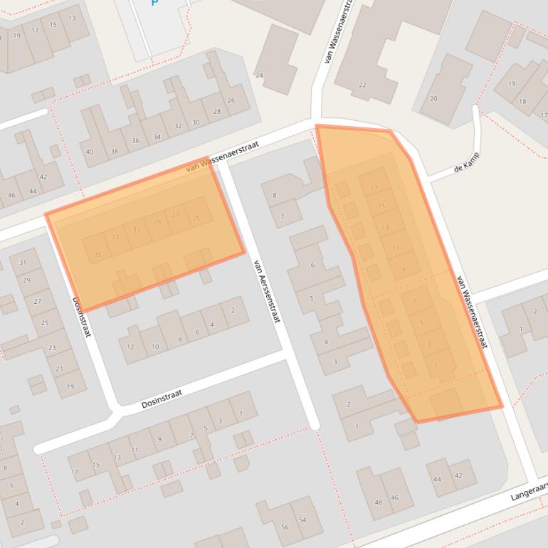 Kaart van postcodegebied 2461RA.