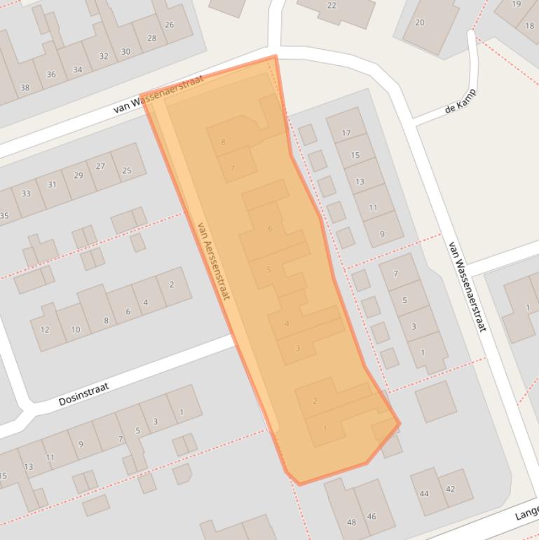 Kaart van postcodegebied 2461RG.