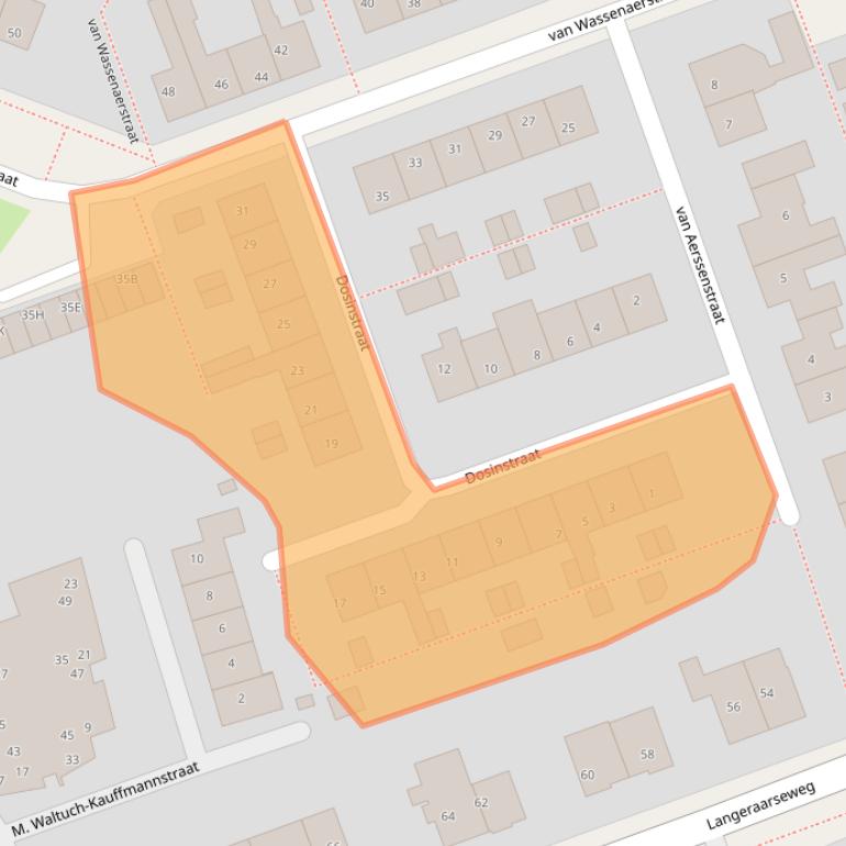 Kaart van postcodegebied 2461RH.