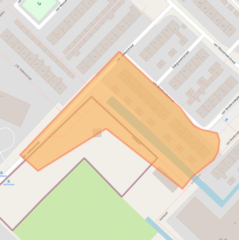 Kaart van postcodegebied 2461RL.