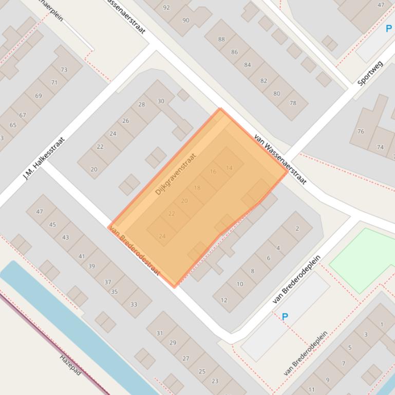 Kaart van postcodegebied 2461RM.