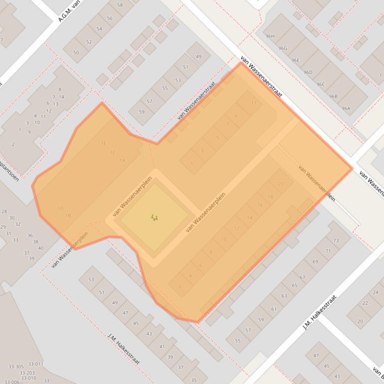 Kaart van postcodegebied 2461RN.