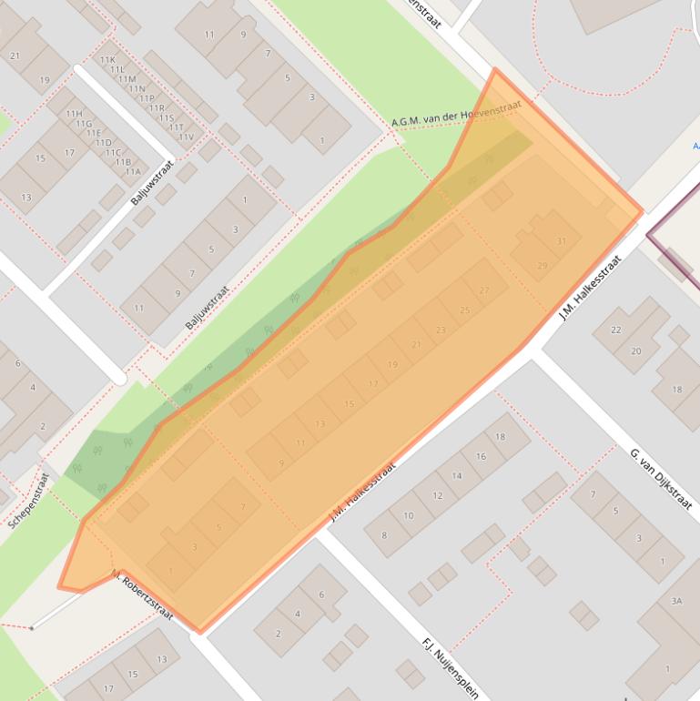 Kaart van postcodegebied 2461RP.